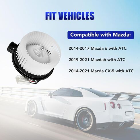 محرك منفاخ AC الأمامي مع مروحة نوبات ل AC AC 2014 2015 2015 2017 2018 2019 2020 2021 MAZDA 6 CX5 CX-5 MAZDA6 Blower استبدال# 76984 GHR161140B in Saudi Arabia