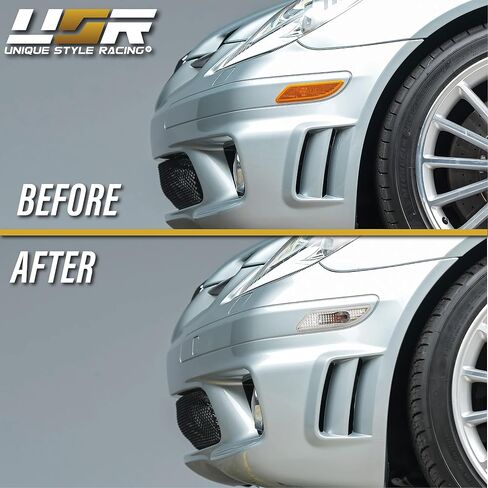 USR DEPO 05-11 R171 SLK All Clear Bumper Side Marker Light Assembly (Left + Right) Set Compatible For 2005-2011 Mercedes R171 SLK in Saudi Arabia
