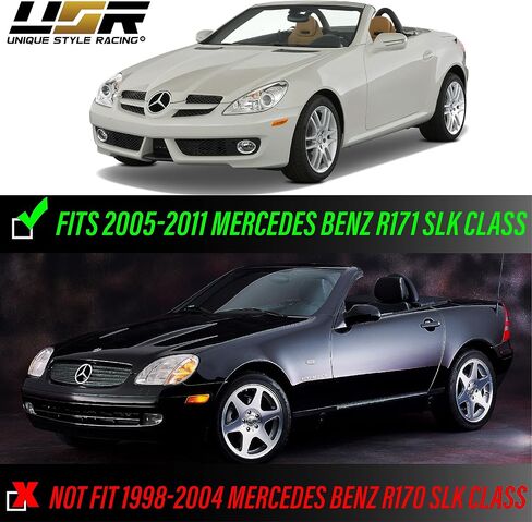 USR DEPO 05-11 R171 SLK All Clear Bumper Side Marker Light Assembly (Left + Right) Set Compatible For 2005-2011 Mercedes R171 SLK in Saudi Arabia