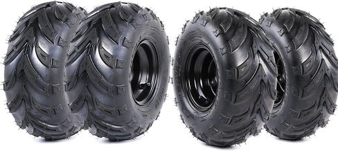 4 Pack 6-Inch 145/70-6 Wheels, 145 70-6 ATV Wheels and Tires 3-Lug 78mm Bolt Pattern for Quad Go Kart Wheel Tubeless Tires Rims Assembly for 70cc 90cc 110cc 125cc Kazuma Roketa MBX10 MBX11 MBX12 RT100 in Saudi Arabia