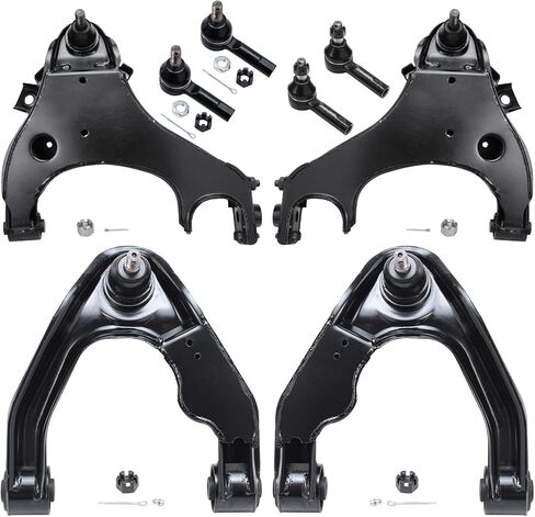 Detroit Axle - Arte 8pc Stemention Kit لـ Nissan Xterra Frontier 2000-2004 ، 4 أذرع التحكم السفلية العلوية 4 RODS Inner و OUTER RODS 2001 2002 2003 in Saudi Arabia