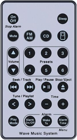 New Remote Control Replacement fit for Bose Wave Sound Touch Music Radio System I II III IV/AM-FM Radio CD MP3 Player AWRCC2 AWRCC3 AWRCC1 AWRCC4 AWRCC6 Wave Music System i in Saudi Arabia