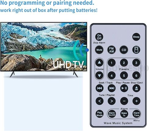 New Remote Control Replacement fit for Bose Wave Sound Touch Music Radio System I II III IV/AM-FM Radio CD MP3 Player AWRCC2 AWRCC3 AWRCC1 AWRCC4 AWRCC6 Wave Music System i in Saudi Arabia