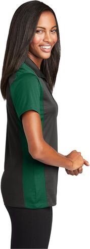 Sport-Tek Women's Colorblock Micropique Micropique Sport-Wick Polo | سيداتي قميص قصير الأكمام ، قميص رياضي للعمل والغولف in Saudi Arabia