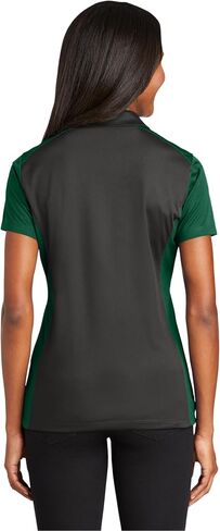 Sport-Tek Women's Colorblock Micropique Micropique Sport-Wick Polo | سيداتي قميص قصير الأكمام ، قميص رياضي للعمل والغولف in Saudi Arabia