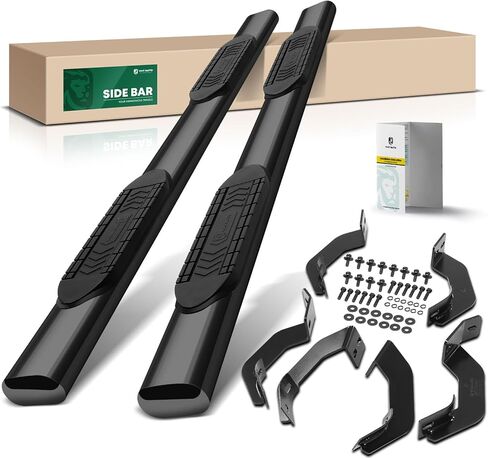 YHTAUTO 6 Inch Running Boards Fit Toyota Tundra 2007-2021, Extended Cab, Oval Straight Side Steps Carbon Steel Step Bars Off-Road Exterior Accessories in Saudi Arabia