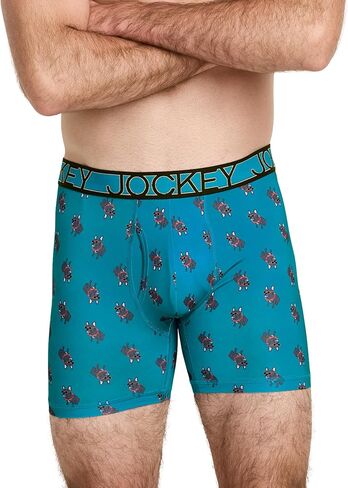 Jockey Men's Underwear Active Microfiber 5" Boxer Brief in Kuwait