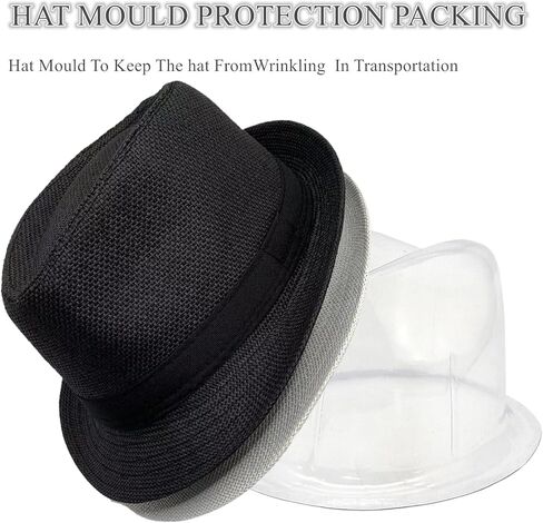 2 Pack Straw Fedora Hats for Men and Women, Short Brim Summer Beach hat, Trilby Panama Sun Hats. in Kuwait