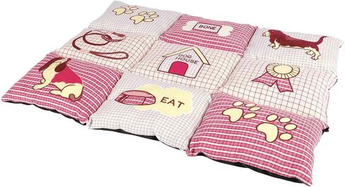 سرير مبطن من TRIXIE Pet Products، رمادي داكن/بيج، 39.25 × 27.5 بوصة. in Saudi Arabia