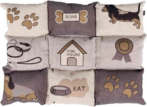 سرير مبطن من TRIXIE Pet Products، رمادي داكن/بيج، 39.25 × 27.5 بوصة. in Saudi Arabia