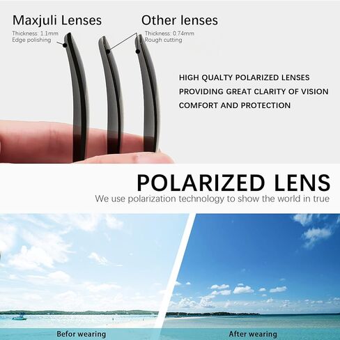 MAXJULI Polarized Sunglasses for Men and Women,UV400 Protection Sun Glasses,Ideal for Driving Cycling and Running 2 Pack in Saudi Arabia