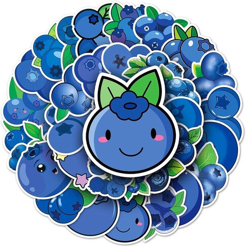 50 Packs Fruits and Vegetables Stickers Water Bottles Laptop Phone Computer Guitar Skateboard Hydroflasks Fruits Vinyl Sticker Waterproof Aesthetic Trendy Decals for Kids Teens Girls Adults in Saudi Arabia