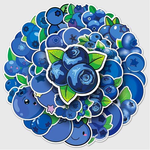 50 Packs Fruits and Vegetables Stickers Water Bottles Laptop Phone Computer Guitar Skateboard Hydroflasks Fruits Vinyl Sticker Waterproof Aesthetic Trendy Decals for Kids Teens Girls Adults in Saudi Arabia