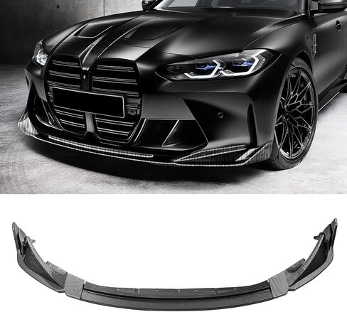 Front Bumper Lip Spoiler Compatible with BMW G80 M3 G82 M4 2021-2024 Carbon Fiber Printing Front Splitter in Saudi Arabia