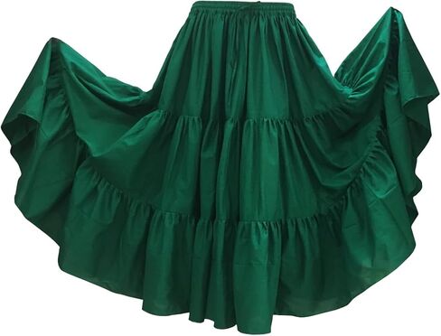 هندي عصري 36 "طويل القطن الناعم للسيدات 25 ياردة 3 طبقات غجرة رقص رقص التزلج أرجوحة الهالوين in Kuwait