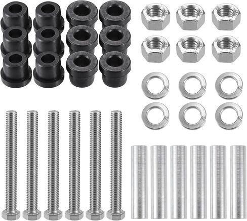 X AUTOHAUX 1 Set Front Rear Leaf Spring and Upper a Arm Suspension Bushing and Sleeves Screw Kit for Club Car Electric 1992-Up in Saudi Arabia