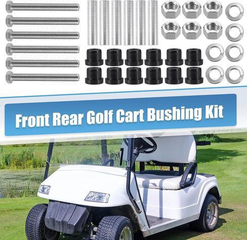 X AUTOHAUX 1 Set Front Rear Leaf Spring and Upper a Arm Suspension Bushing and Sleeves Screw Kit for Club Car Electric 1992-Up in Saudi Arabia