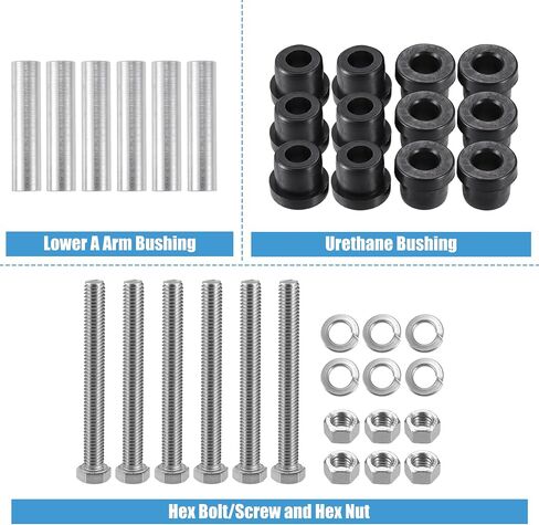 X AUTOHAUX 1 Set Front Rear Leaf Spring and Upper a Arm Suspension Bushing and Sleeves Screw Kit for Club Car Electric 1992-Up in Saudi Arabia