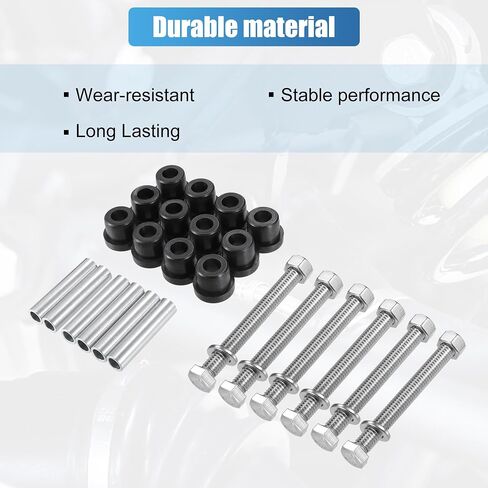 X AUTOHAUX 1 Set Front Rear Leaf Spring and Upper a Arm Suspension Bushing and Sleeves Screw Kit for Club Car Electric 1992-Up in Saudi Arabia
