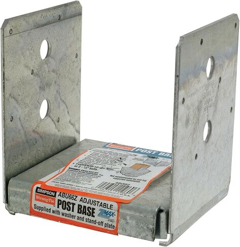 Simpson Strong-Tie - ABU66Z-10PK - ZMAX Galvanized 12-Gauge 6x6 Adjustable Post Base 10ct in Saudi Arabia