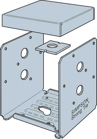 Simpson Strong-Tie - ABU66Z-10PK - ZMAX Galvanized 12-Gauge 6x6 Adjustable Post Base 10ct in Saudi Arabia
