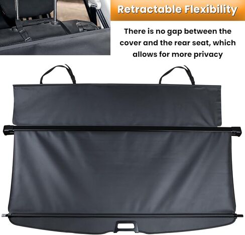 Trunk Cargo Cover for Toyota 4runner 2010-2018 2019 2020 2021 2022 2023 2024 Retractable Rear Trunk Cargo Luggage Security Shade Cover Shield Waterproof Custom Fit All Weather (Black) in Kuwait