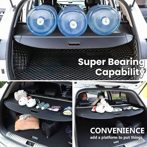 Trunk Cargo Cover for Toyota 4runner 2010-2018 2019 2020 2021 2022 2023 2024 Retractable Rear Trunk Cargo Luggage Security Shade Cover Shield Waterproof Custom Fit All Weather (Black) in Kuwait