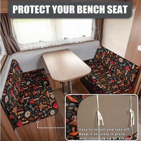 RV Coach Cover Cover Coushion Cover Cover Stretch Sofa Furniture for RV Camper - Cow Hide Print Printable Camper Expensions for Inside RV Sofa Protector in Kuwait