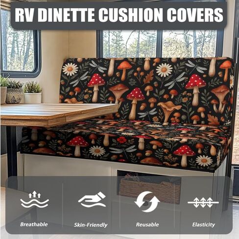 RV Coach Cover Cover Coushion Cover Cover Stretch Sofa Furniture for RV Camper - Cow Hide Print Printable Camper Expensions for Inside RV Sofa Protector in Kuwait