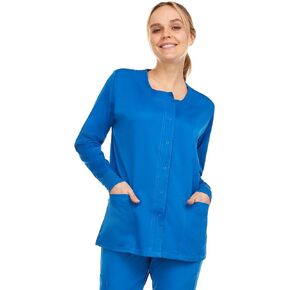 MediChic Women's Scrubs Medical Warm Up Nurse Scrub Jacket, Available in Over 10 Colors Red in Kuwait