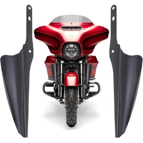 Front Fork Wind Deflectors Windshield for 1995-2024 HD Touring Street Glide Electra Glide Road King CVO FLHT FLHR FLHX (Gloss Black) in Kuwait