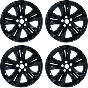 Set of 4 18" 5 Split Spoke Wheel Skins for Ford Edge SEL 2019-21 - Gloss Black in Saudi Arabia