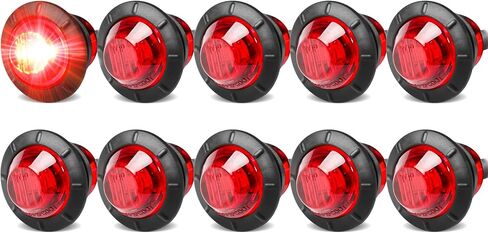 ALFU 10PCS Blue 3/4" 12V LED Boat Interior Lights Marine Navigation Lights Clearance Marker Lights Round Bullet Side Indicator Lamps for Truck, Trailer, RV, Van, Boat, Bus, Caravan in Saudi Arabia