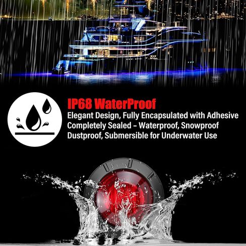 ALFU 10PCS Blue 3/4" 12V LED Boat Interior Lights Marine Navigation Lights Clearance Marker Lights Round Bullet Side Indicator Lamps for Truck, Trailer, RV, Van, Boat, Bus, Caravan in Saudi Arabia