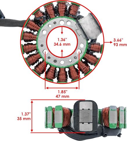 Caltric Stator and Gasket Compatible With Yamaha Bear Tracker 250 Yfm250 Yfm-250 2Wd 1999 2000 in Saudi Arabia