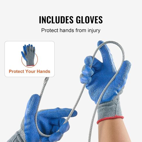 VEVOR 5/32 Stainless Steel Cable, 500FT T316 Wire Rope 1x19 Marine Grade Steel Cable for Deck Railing Brackets Handrail Stair DIY Balustrade in Saudi Arabia