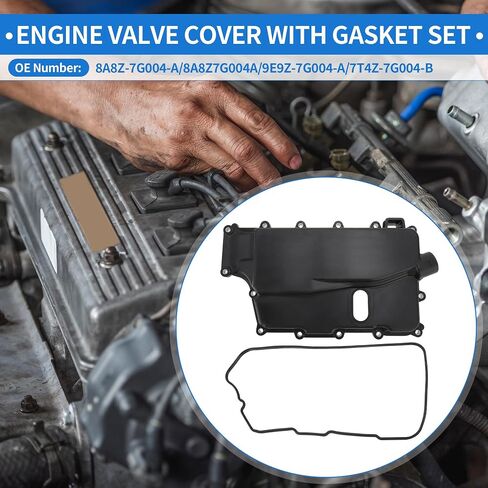 Engine Valve Cover for Ford Edge 2007-2019 for Ford Explorer 2011-2019 for Lincoln MKS MKT MKX MKZ Front Valve Rocker Cover with Gasket 8A8Z-7G004-A/8A8Z7G004A/9E9Z-7G004-A in Saudi Arabia