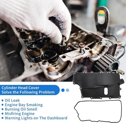 Engine Valve Cover for Ford Edge 2007-2019 for Ford Explorer 2011-2019 for Lincoln MKS MKT MKX MKZ Front Valve Rocker Cover with Gasket 8A8Z-7G004-A/8A8Z7G004A/9E9Z-7G004-A in Saudi Arabia