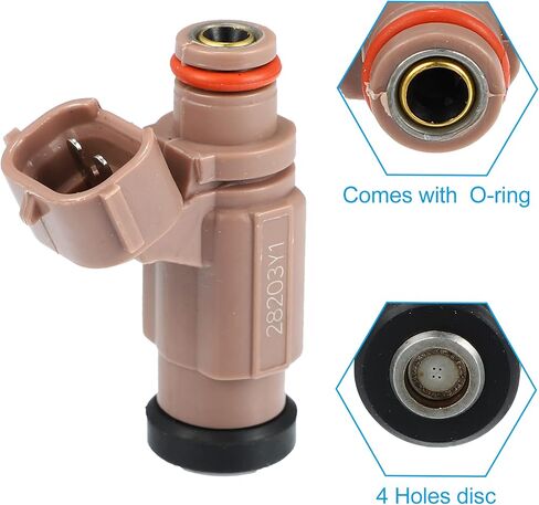 X AutoHaux 4PCS 60E-13761-10-00 EAT282 فوهة حقن الوقود لـ Yamaha PWC 2004-2011 لـ FX Cruiser 2004-2008 لـ SX230 AR230 2005-2009 لـ Waverunner FX 2005-2007 Pink in Saudi Arabia