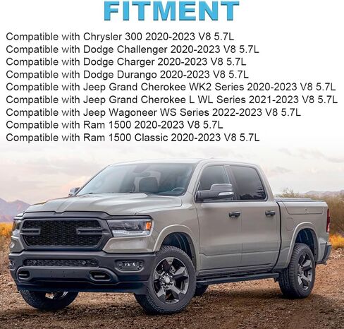 jdmon 8pcs حقن الوقود متوافقة مع RAM 1500/1500 Classic Jeep Grand Cherokee Wagoneer Dodge Challenger Charger Durango Chrysler 300 2020-2023 استبدال FJ1557 ، 5281568AA ، in Saudi Arabia