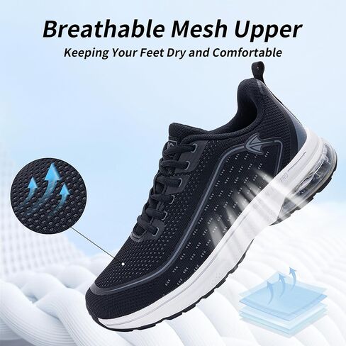 Autper Wide Toe Box Walking Sneakers Women Plantar Fasciitis Arch Support Running Tennis Comfortable Orthotic Shoes for Bunion Feet Pain Relief US6-11 in Saudi Arabia