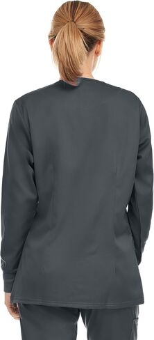 MediChic Women's Scrubs Medical Warm Up Nurse Scrub Jacket, Available in Over 10 Colors Red in Kuwait