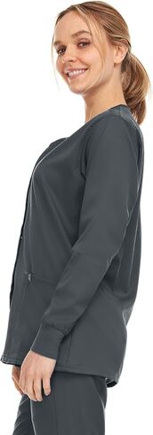MediChic Women's Scrubs Medical Warm Up Nurse Scrub Jacket, Available in Over 10 Colors Red in Kuwait