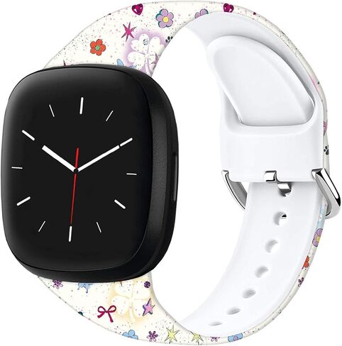 عصابات شبح الموت للهالوين متوافقة مع Fitbit Sense/Sense 2/Versa 3/Versa 4 Band Fancy Soft Sport Silicone Cartoon Holiday Strap الرجال النساء in Saudi Arabia