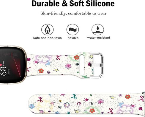 عصابات شبح الموت للهالوين متوافقة مع Fitbit Sense/Sense 2/Versa 3/Versa 4 Band Fancy Soft Sport Silicone Cartoon Holiday Strap الرجال النساء in Saudi Arabia
