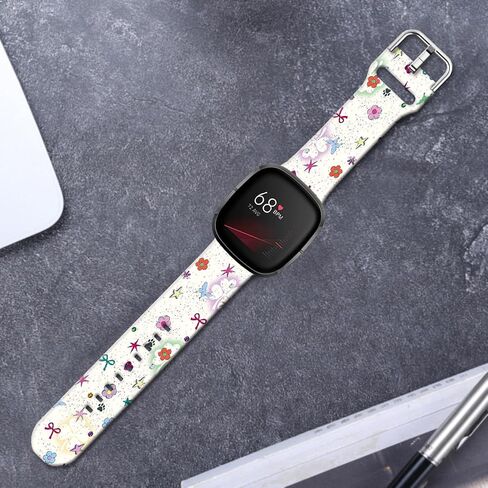 عصابات شبح الموت للهالوين متوافقة مع Fitbit Sense/Sense 2/Versa 3/Versa 4 Band Fancy Soft Sport Silicone Cartoon Holiday Strap الرجال النساء in Saudi Arabia