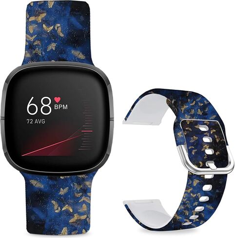 عصابات شبح الموت للهالوين متوافقة مع Fitbit Sense/Sense 2/Versa 3/Versa 4 Band Fancy Soft Sport Silicone Cartoon Holiday Strap الرجال النساء in Saudi Arabia