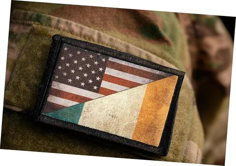 Distressed Ireland Irish USA Flag Patch| Ireland Morale Patch | 2x3 USA Flag Irish Patch by RedheadedTshirts Show Your Irish American Pride on Your Plate Carrier, Tactical Gear, Backpack or hat in Saudi Arabia