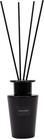 Aroma360 | Escapade Reed Diffuser Set | Hotel Inspired Luxury Essential Oil Reed Diffuser | Ozone, Jasmine and Black Pepper 3.4 fl oz, 100 mL - Black in Saudi Arabia
