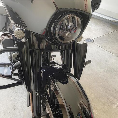 منافسات الرياح الشوكة الأمامية من الزجاج الأمامي لعام 1995-2024 HD Touring Street Glide Electra Glide Road King Cvo flht flhr flhx (Gloss Black) in Kuwait